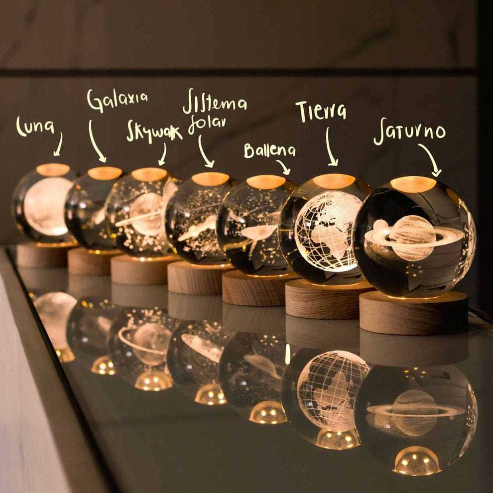 Luz LED de esfera de cristal